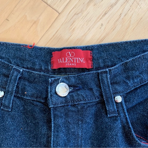 Valentino Vtg Jeans High Rise Straight Leg Y2K Retro 90s Designer Logo Size 4? - Picture 8 of 15